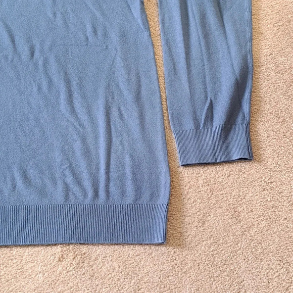 NWT from Simons | Le31 Men's Silky Turtleneck Sweater XL Blue - Picture 4 of 8